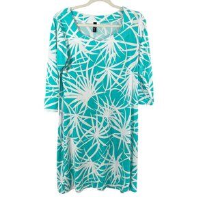 NEW Fashque Studio Sweetheart Neck Dress Tropical Made in USA -‎ Size Small